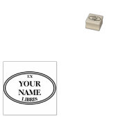 Bibliothek Briefmarke Stil ex libris Buchplatte Gummistempel (Stempel)