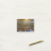 Bibliothek Buch Aquarell Post-it Klebezettel (Auf Schreibtisch)