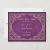 Bibliothek Buch Burgundy Geek Literarische Hochzei Save The Date (Vorderseite)