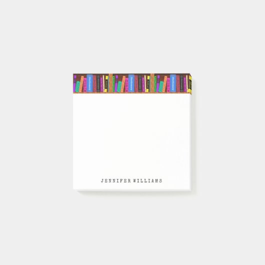 Bibliothek bucht englischer den personalisierten post-it klebezettel (Vorderseite)