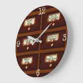 Bibliothek bucht Kartenlesegeräte für den Holzkart Große Wanduhr (Winkel)