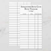 Bibliothek Checkout Card Book Tracker - Broschüre Ankündigung (Vorne/Hinten)