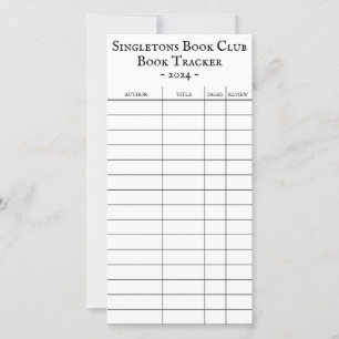 Bibliothek Checkout Card Book Tracker - Broschüre Ankündigung