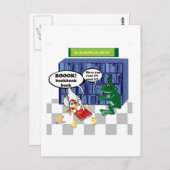 BIBLIOTHEK CHOOK JOKE POSTKARTE (Vorne/Hinten)