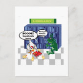 BIBLIOTHEK CHOOK JOKE POSTKARTE (Vorderseite)