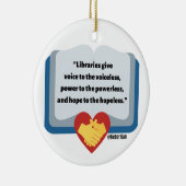 BIBLIOTHEK CHRISTMAS KERAMIK ORNAMENT (Rechts)