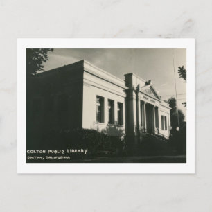 Bibliothek, Colton, Kalifornien Vintag Postkarte
