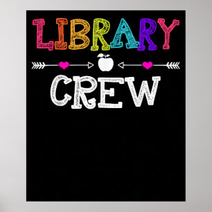 Bibliothek Crew Lehrer Funny First Day School Poster