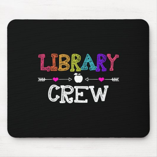 Bibliothek Crew Lehrer Spaß Erster Schultag Gesche Mousepad (Vorne)
