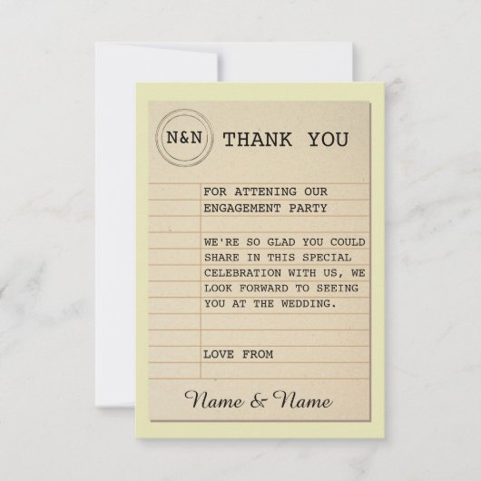 Bibliothek Danke Hochzeitbücher Liebe Story Einladung (Vorderseite)