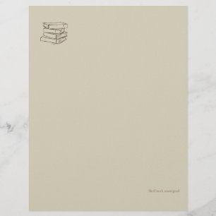 Bibliothek Dark Academia-Minimalistische Vintage-B Briefbogen