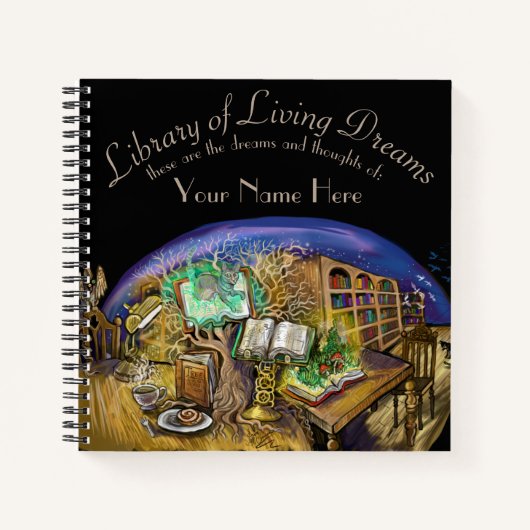 Bibliothek der Lebensträume Notizblock (Vorderseite)