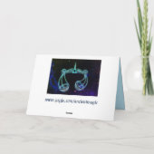 Bibliothek der Zodiac-Grußkarte Karte (Rückseite)