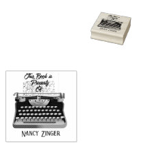 Bibliothek des Bücherbesitzes | Tinte-Briefmarke