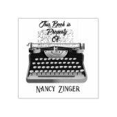 Bibliothek des Bücherbesitzes | Tinte-Briefmarke Gummistempel (Prägung)