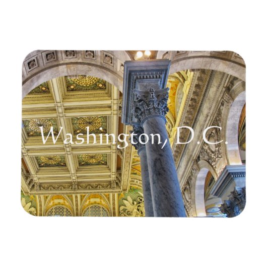 Bibliothek des Kongresses Decke. Washington, D.C. Magnet (Horizontal)