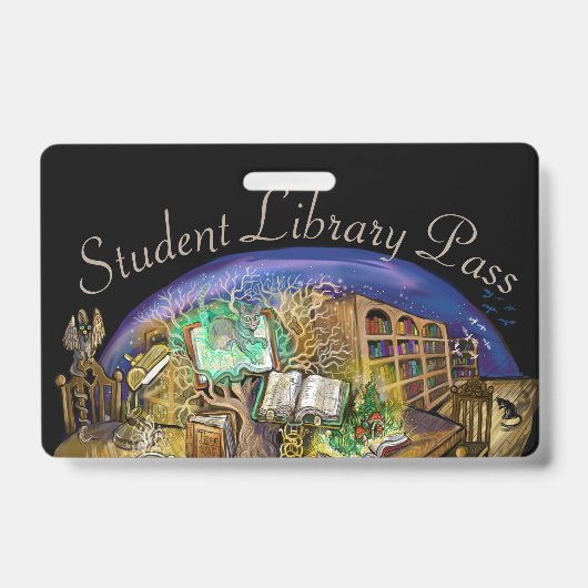 Bibliothek des lebenden Traum-Studenten-Durchlaufs Ausweis (Front)