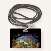 Bibliothek des lebenden Traum-Studenten-Durchlaufs Ausweis (Rückseite mit Schlüsselband)