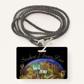 Bibliothek des lebenden Traum-Studenten-Durchlaufs Ausweis (Vorderseite mit Schlüsselband)