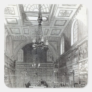Bibliothek des Oberhauses Quadratischer Aufkleber