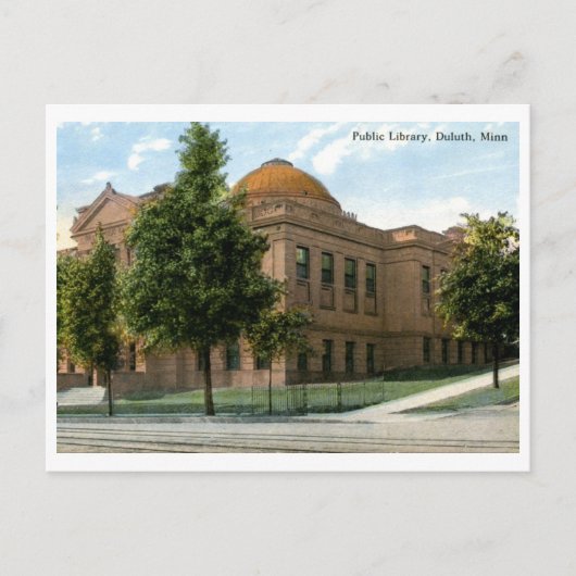 Bibliothek, Duluth, MN 1914 Vintag Postkarte (Vorderseite)