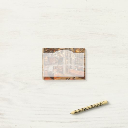 Bibliothek - ein literarischer Klassiker 1905 Post-it Klebezettel (Auf Schreibtisch)