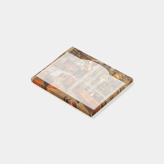 Bibliothek - ein literarischer Klassiker 1905 Post-it Klebezettel (angewinkelt)