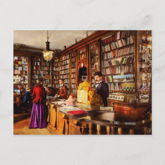 Bibliothek - Eine neuartige Idee 1895 Postkarte