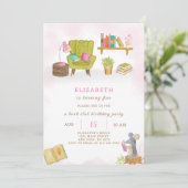 Bibliothek Einladung zum Geburtstag (Stehend Vorderseite)