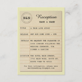 Bibliothek Empfang Autor Hochzeitsbücher Lehrer Einladung