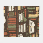 Bibliothek Fleecedecke (Vorderseite (Horizontal))