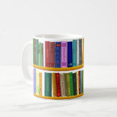 Bibliothek für Genie. Bücher für kluge Studenten Kaffeetasse (Vorderseite Links)