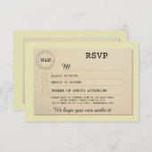 Bibliothek für Hochzeiten RSVP Book Verlobung Card (Vorne/Hinten)