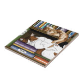 Bibliothek für Katzen buchen Fliese (Seite)