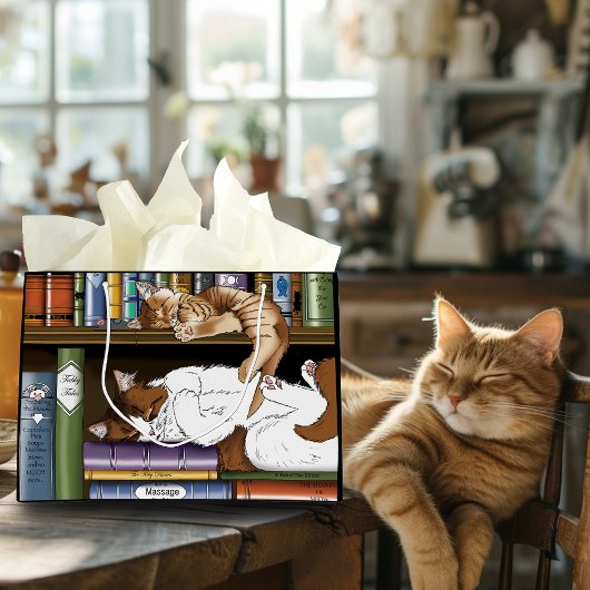 Bibliothek für Katzen buchen Große Geschenktüte