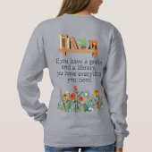 Bibliothek & Garten Sweatshirt (Rückseite)