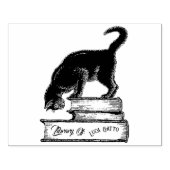 Bibliothek Gatto Cat Book Ownership Briefmarke Hol Gummistempel (Prägung)