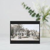 Bibliothek, Greenfield, Massachusetts Vintag Postkarte (Stehend Vorderseite)