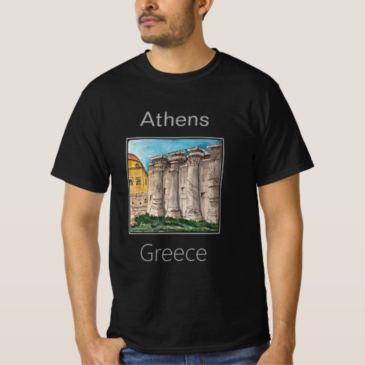 Bibliothek Hadrian, Athen, Griechenland T-Shirt (Vorderseite)
