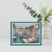 Bibliothek, Hotel Dennis, Atlantic City 1926 Vinta Postkarte (Stehend Vorderseite)