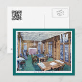 Bibliothek, Hotel Dennis, Atlantic City 1926 Vinta Postkarte (Vorne/Hinten)