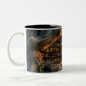 Bibliothek im 3D-Stil von Woods Zweifarbige Tasse (Links)