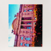 Bibliothek im Frühling Puzzle (Vertikal)