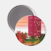 Bibliothek im Herbst von Tam Nguyen Magnet (Vorderseite/Rückseite)