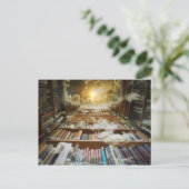 Bibliothek im Himmel Postkarte (Stehend Vorderseite)