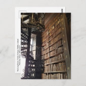 Bibliothek im Long Room, Dublin, Irland Postkarte (Vorne/Hinten)
