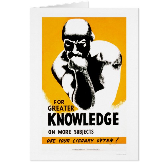 Bibliothek ist Wissen WPA 1940 (Vorne)