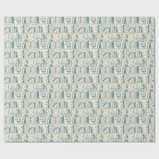 Bibliothek Kapitel Eins Blauer Junge Buch 1. Gebur Geschenkpapier (Flach)