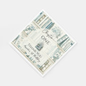 Bibliothek Kapitel Eins Blauer Junge Buch 1. Gebur Serviette (Ecke)