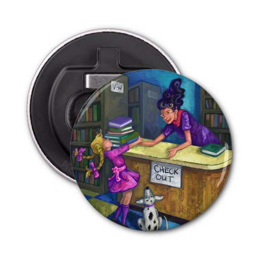 Bibliothek Karo Out Artwork Flaschenöffner (Vorderseite)